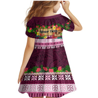 Pasifika Festival Auckland Family Matching Mermaid Dress and Hawaiian Shirt Polynesian Tribal with Pacific Pattern Pink Color LT03 - Polynesian Pride