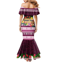 Pasifika Festival Auckland Mermaid Dress Polynesian Tribal with Pacific Pattern Pink Color LT03 - Polynesian Pride