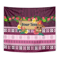 Pasifika Festival Auckland Tapestry Polynesian Tribal with Pacific Pattern Pink Color