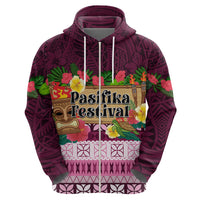 Pasifika Festival Auckland Zip Hoodie Polynesian Tribal with Pacific Pattern Pink Color LT03 - Polynesian Pride