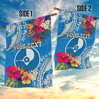 Yap Day Garden Flag Tapa Pattern with Hisbiscus