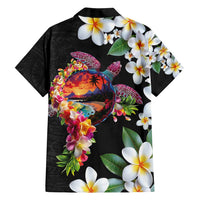 Hawaiian Lei Day Family Matching Summer Maxi Dress and Hawaiian Shirt Plumeria and Turtle with Polynesian Tribal Pattern LT03 - Polynesian Pride
