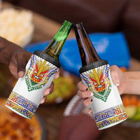 Haiti Flag Traditional Dashiki 4 in 1 Can Cooler Tumbler White Color - Polynesian Pride