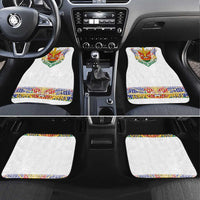 Haiti Flag Traditional Dashiki Car Mats White Color - Polynesian Pride