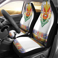 Haiti Flag Traditional Dashiki Car Seat Cover White Color - Polynesian Pride