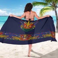 Haiti Flag Traditional Dashiki Sarong Black Color - Polynesian Pride