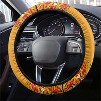 Haiti Flag Traditional Dashiki Steering Wheel Cover Yellow Color - Polynesian Pride