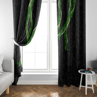 Hawaii Maile Lei Window Curtain Aloha Black Color LT03 - Polynesian Pride