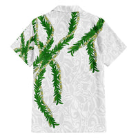 Hawaii Maile Lei Hawaiian Shirt Aloha White Color LT03 - Polynesian Pride