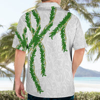 Hawaii Maile Lei Hawaiian Shirt Aloha White Color LT03 - Polynesian Pride