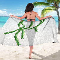 Hawaii Maile Lei Sarong Aloha White Color