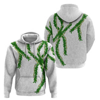 Hawaii Maile Lei Zip Hoodie Aloha White Color