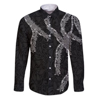 Hawaii Maile Lei Family Matching Mermaid Dress and Hawaiian Shirt Aloha Grayscale Color