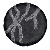 Hawaii Maile Lei Spare Tire Cover Aloha Grayscale Color