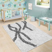 Hawaii Maile Lei Area Rug Aloha The Grey Color