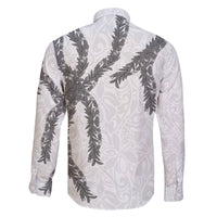 Hawaii Maile Lei Family Matching Puletasi and Hawaiian Shirt Aloha The Grey Color