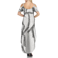 Hawaii Maile Lei Summer Maxi Dress Aloha The Grey Color
