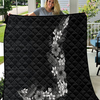 Hawaii Tropical Flowers and Leaves Quilt Tapa Pattern Grayscale Mode LT03 Grayscale - Polynesian Pride