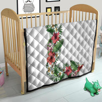 Hawaii Tropical Flowers and Leaves Quilt Tapa Pattern White Mode LT03 - Polynesian Pride