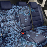 Hawaiian Manta Ray and Polynesian Tribal Tattoo Back Car Seat Cover Dark Navy Color LT03