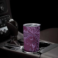Hawaiian Manta Ray and Polynesian Tribal Tattoo Tumbler Cup Pink Color