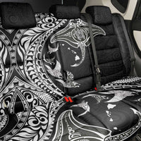 Hawaiian Manta Ray and Polynesian Tribal Tattoo Back Car Seat Cover Black Color LT03