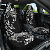 Hawaiian Manta Ray and Polynesian Tribal Tattoo Car Seat Cover Black Color LT03 One Size Black - Polynesian Pride