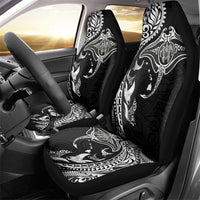 Hawaiian Manta Ray and Polynesian Tribal Tattoo Car Seat Cover Black Color LT03 - Polynesian Pride