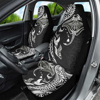 Hawaiian Manta Ray and Polynesian Tribal Tattoo Car Seat Cover Black Color LT03 - Polynesian Pride