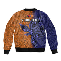 Custom Papua New Guinea New Ireland Province Bomber Jacket PNG Birds Of Paradise Polynesian Arty Style LT03 - Polynesian Pride
