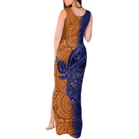 Custom Papua New Guinea New Ireland Province Tank Maxi Dress PNG Birds Of Paradise Polynesian Arty Style LT03 - Polynesian Pride