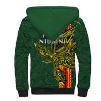 Papua New Guinea Oro Province Sherpa Hoodie PNG Birds Of Paradise Polynesian Arty Style LT03 - Polynesian Pride