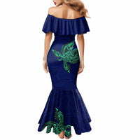 Custom Papua New Guinea Bougainville Mermaid Dress PNG Birds Of Paradise Polynesian Arty Style LT03 - Polynesian Pride