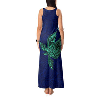 Custom Papua New Guinea Bougainville Tank Maxi Dress PNG Birds Of Paradise Polynesian Arty Style LT03 - Polynesian Pride