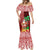 Custom Hawaii Mele Kalikimaka Mermaid Dress Santa Claus and Hula Girl Tropical Folwer with Hawaiian Pattern LT03 - Polynesian Pride