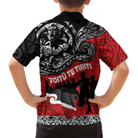 Aotearoa Toitu Te Tiriti Family Matching Tank Maxi Dress and Hawaiian Shirt Honoring Te Tiriti o Waitangi Maori Haka LT03 - Polynesian Pride