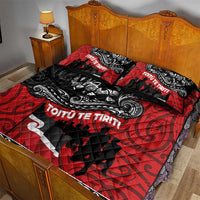 Aotearoa Toitu Te Tiriti Quilt Bed Set Honoring Te Tiriti o Waitangi Maori Haka