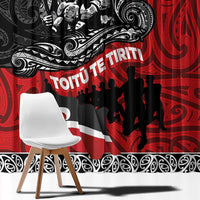 Aotearoa Toitu Te Tiriti Window Curtain Honoring Te Tiriti o Waitangi Maori Haka