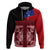 Samoa Flag Day Hoodie Siapo Pattern and Ula Fala LT03 Pullover Hoodie Red - Polynesian Pride