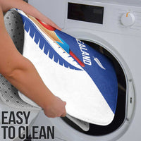 New Zealand Cricket Bathroom Set Kiwi Birds Haka Dance Blue Fern Sporty Style