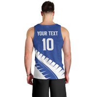 Custom New Zealand Cricket Men Tank Top Kiwi Birds Haka Dance Blue Fern Sporty Style