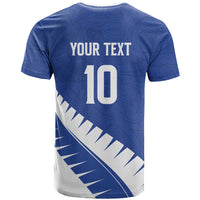 Custom New Zealand Cricket T Shirt Kiwi Birds Haka Dance Blue Fern Sporty Style