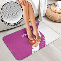 New Zealand Cricket Bathroom Set Kiwi Birds Haka Dance Pink Fern Sporty Style