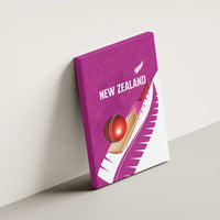New Zealand Cricket Canvas Wall Art Kiwi Birds Haka Dance Pink Fern Sporty Style