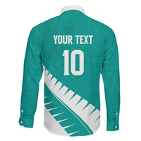 Custom New Zealand Cricket Family Matching Mermaid Dress and Hawaiian Shirt Kiwi Birds Haka Dance Turquoise Fern Sporty Style LT03 - Polynesian Pride