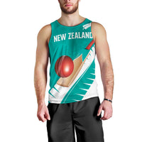 Custom New Zealand Cricket Men Tank Top Kiwi Birds Haka Dance Turquoise Fern Sporty Style