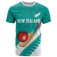 Custom New Zealand Cricket T Shirt Kiwi Birds Haka Dance Turquoise Fern Sporty Style LT03 Turquoise - Polynesian Pride