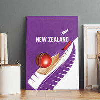 New Zealand Cricket Canvas Wall Art Kiwi Birds Haka Dance Purple Fern Sporty Style