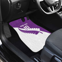 Custom New Zealand Cricket Car Mats Kiwi Birds Haka Dance Purple Fern Sporty Style