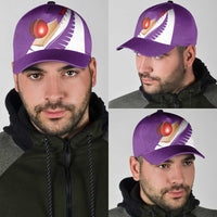 New Zealand Cricket Classic Cap Kiwi Birds Haka Dance Purple Fern Sporty Style